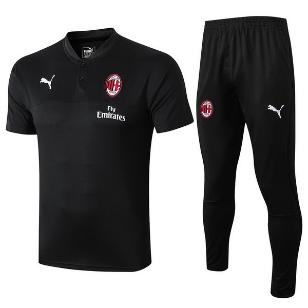 Polo AC Milan Conjunto Completo 2019-2020 Negro